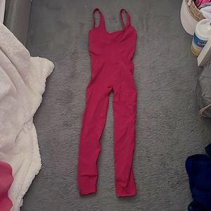 FREE PEOPLE bright pink exercise suit size s ACCEPTING OFFERS